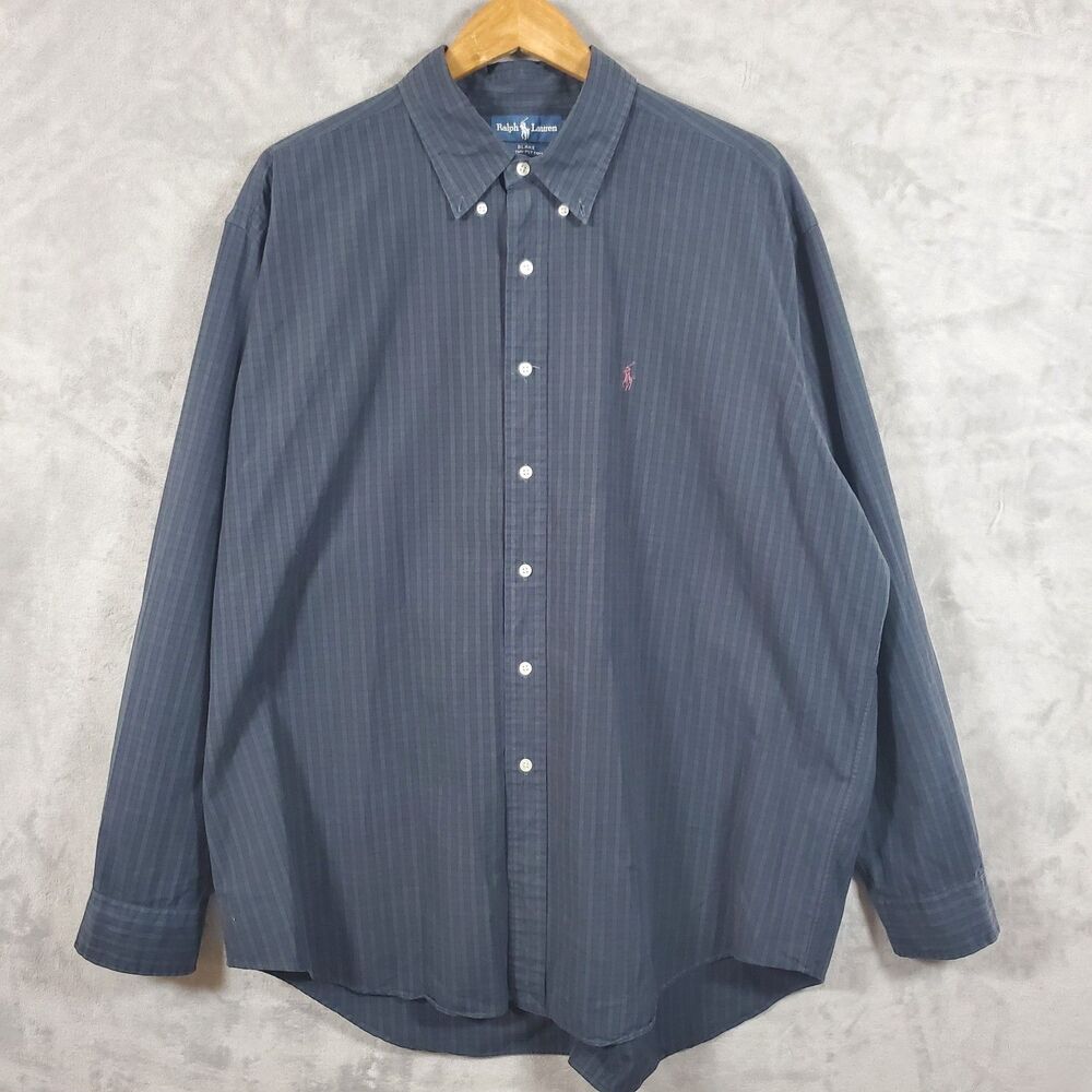 Vintage 90s Polo Ralph Lauren Oxford Blake Shirt Men’s 2XL Classic Fit Flesh Pon